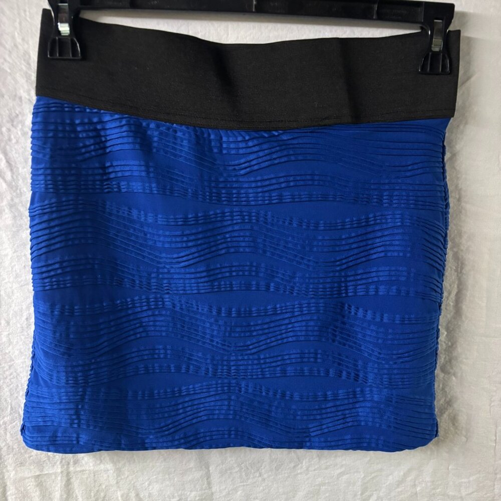 GLO Wave Ripple Blue Skirt Size L-Y2K-Vintage